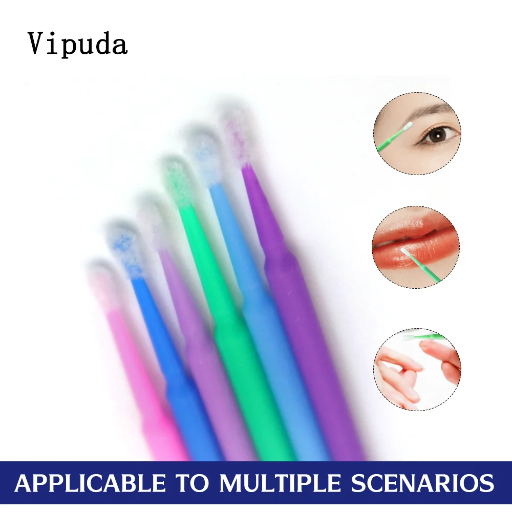 5/50/100Pcs Micro Brushes Cotton Swab Eyelash Extension Disposable Eye Lash Glue Cleaning Brushes Applicator Sticks Makeup Tools