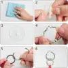 10pcs Self Adhesive Ceiling Hook 2/3cm Hanging Hook with Binding Ring Clear Wall Hook Decor for Christmas Party Kitchen Bathroom 5