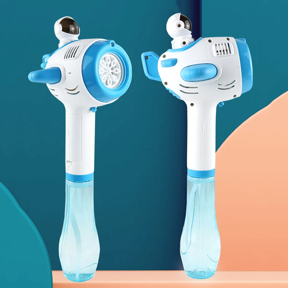 

8 Hole Spaceplane Electric Bubble Wand Battery Powered Fun Bubble Blowing Toys For Children Boys Girls Luminous Bubble Machine