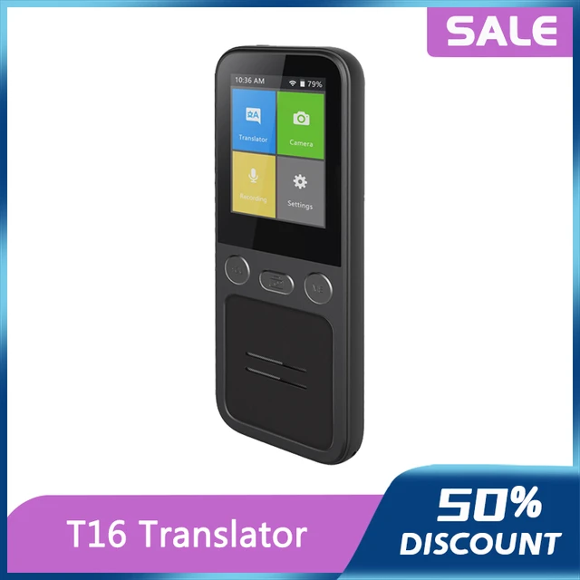 T16 AI Voice Real Time Translator 138 Multi Online Languages Voice-Record  3.1 Inch Big Touch Screen Learning Conversion T12 - AliExpress