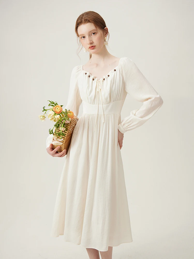 FSLE-vestido de temperamento romántico para mujer, prenda elegante