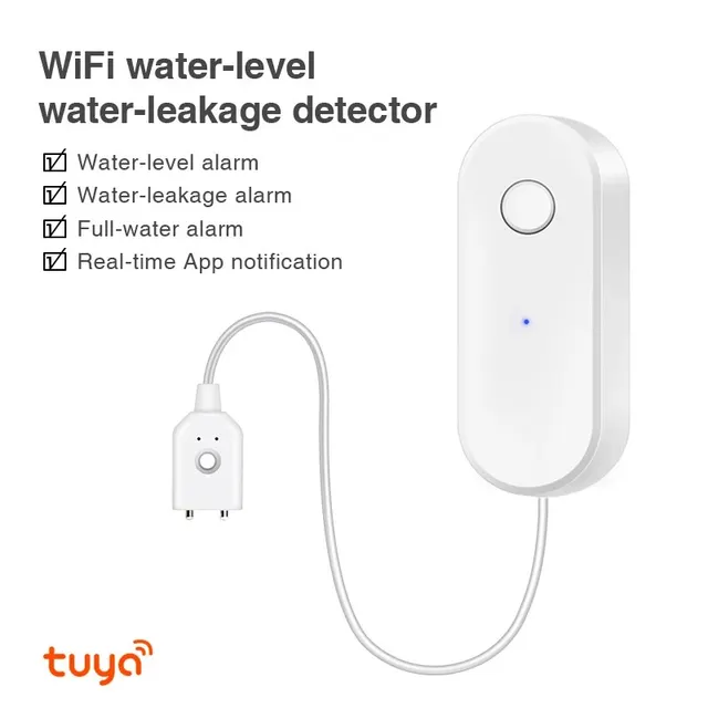 Tuya WiFi Smart Water Leak Sensor Liquid Leakage Alarm Overflow Level Detector Flood Protection SmartLife APP 3