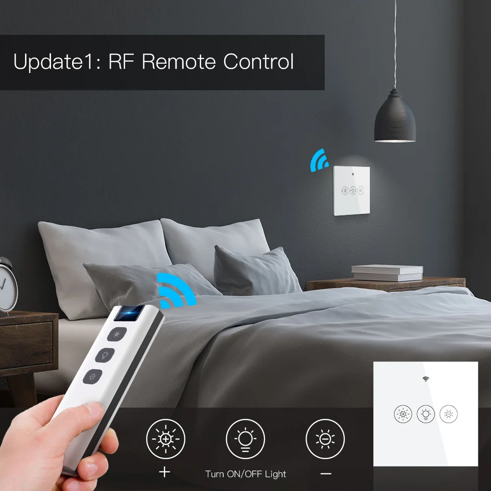 WiFi RF Smart Light Dimmer Switch 2/3Way Smart Life/Tuya APP Control Alexa Google Voice Assistants