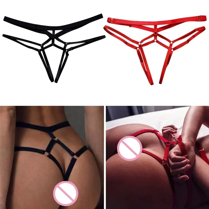 

Open Crotch Panties Crotchless Lingerie Women Underwear G-strings Thongs Underpants Sexy Bandage Temptation G String T-back Sex