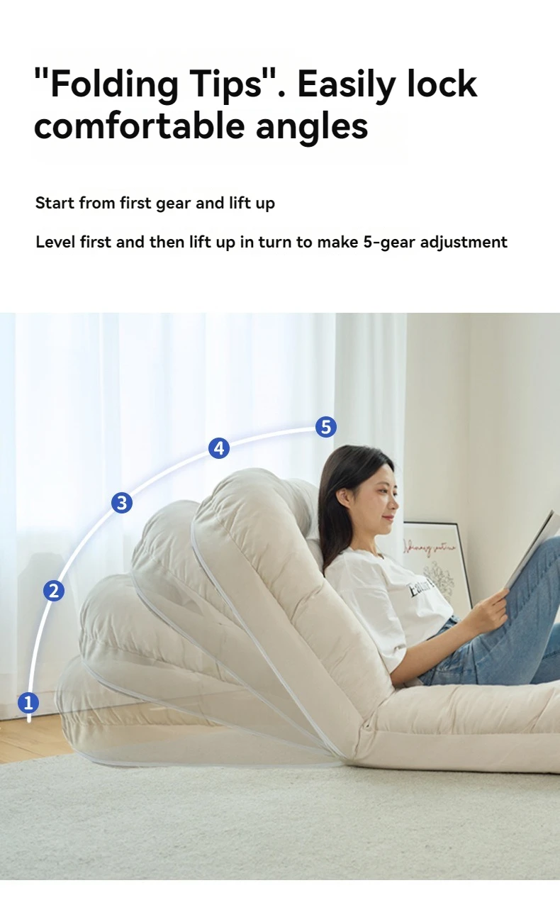 Description Picture 4 of itemLazy sofa folding multi level convenient leisure tatami bay window balcony bedroom internet famous folding chair sofa bed