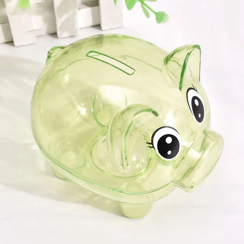 Openable Saving Box Clear Lovely Bank Coin Money Cash Kid Plastic Saving Box Gift