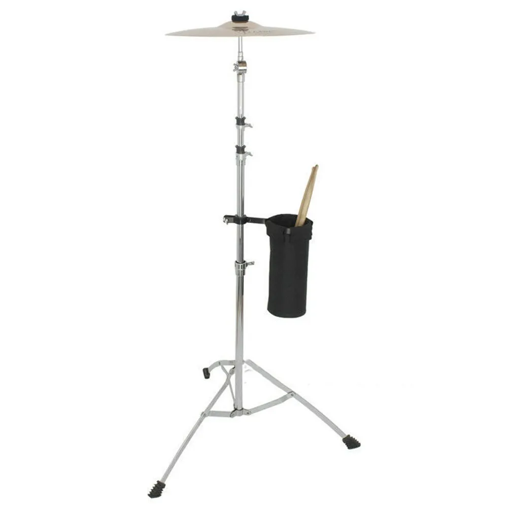 

Cylindrical Drumstick Bag Drum Stick Holder Adjustable 600D Oxford Fabric With Linking Tape Screws Clamp For Drum Stand Part