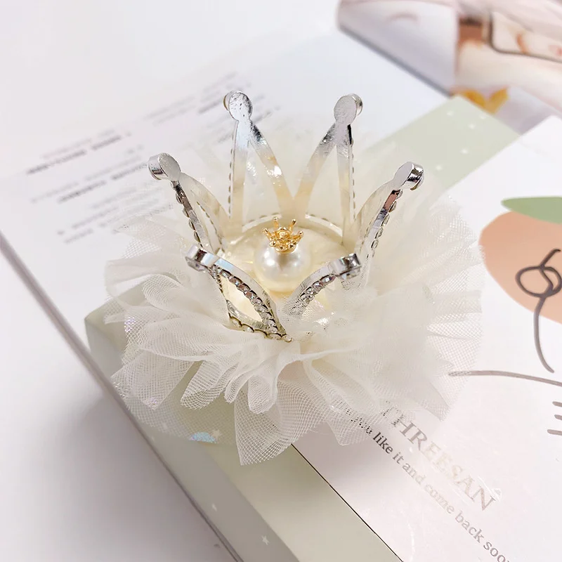 3D Crown Hairpin Children's Headwear Baby Girl Princess Hairpin Hair Clip Accessories Little Girls Rhinestone