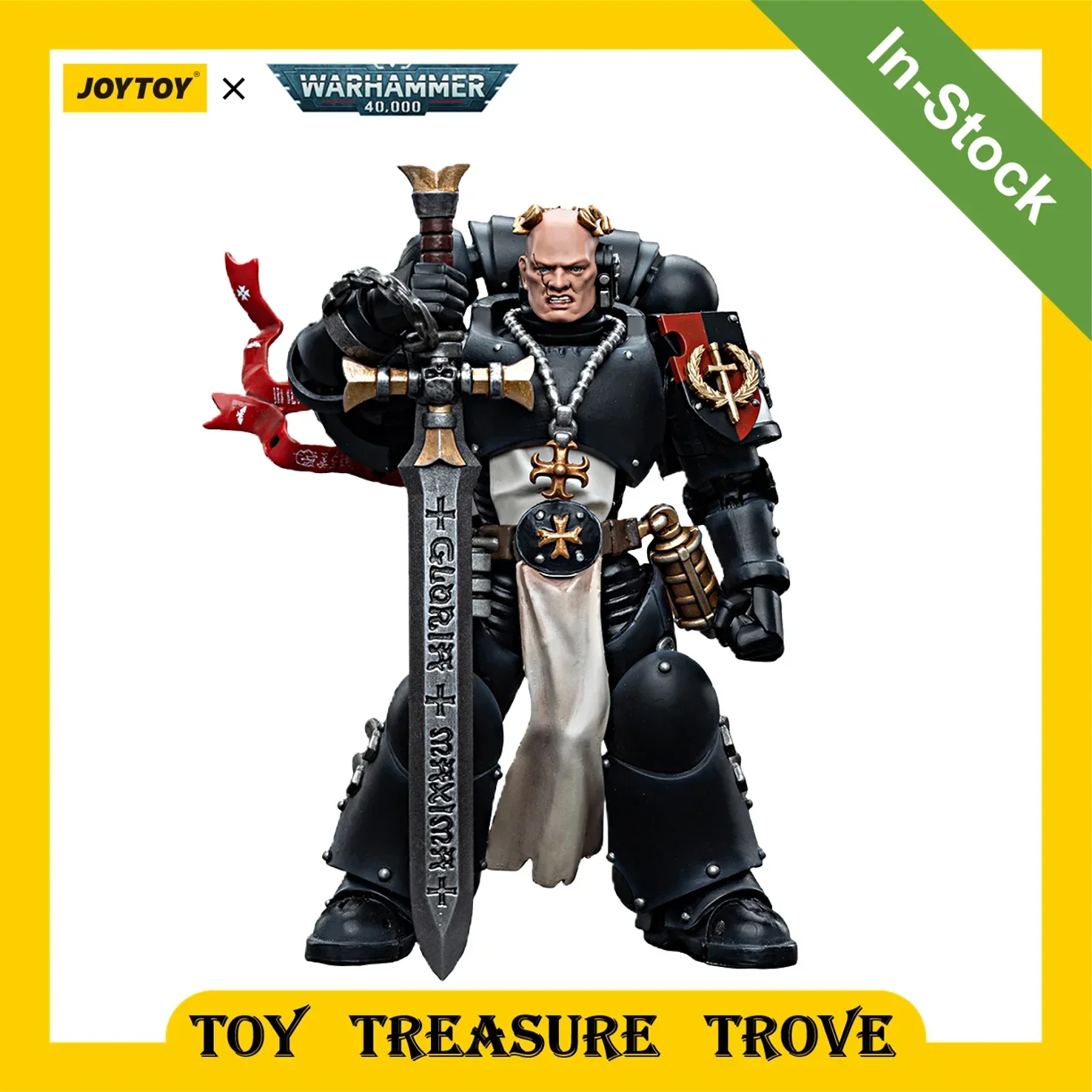 

[In-Stock] JOYTOY Warhammer 40k 1/18 Action Figure Black Templars Emperor's Champion Bayard's Revenge Anime Military Model Gift