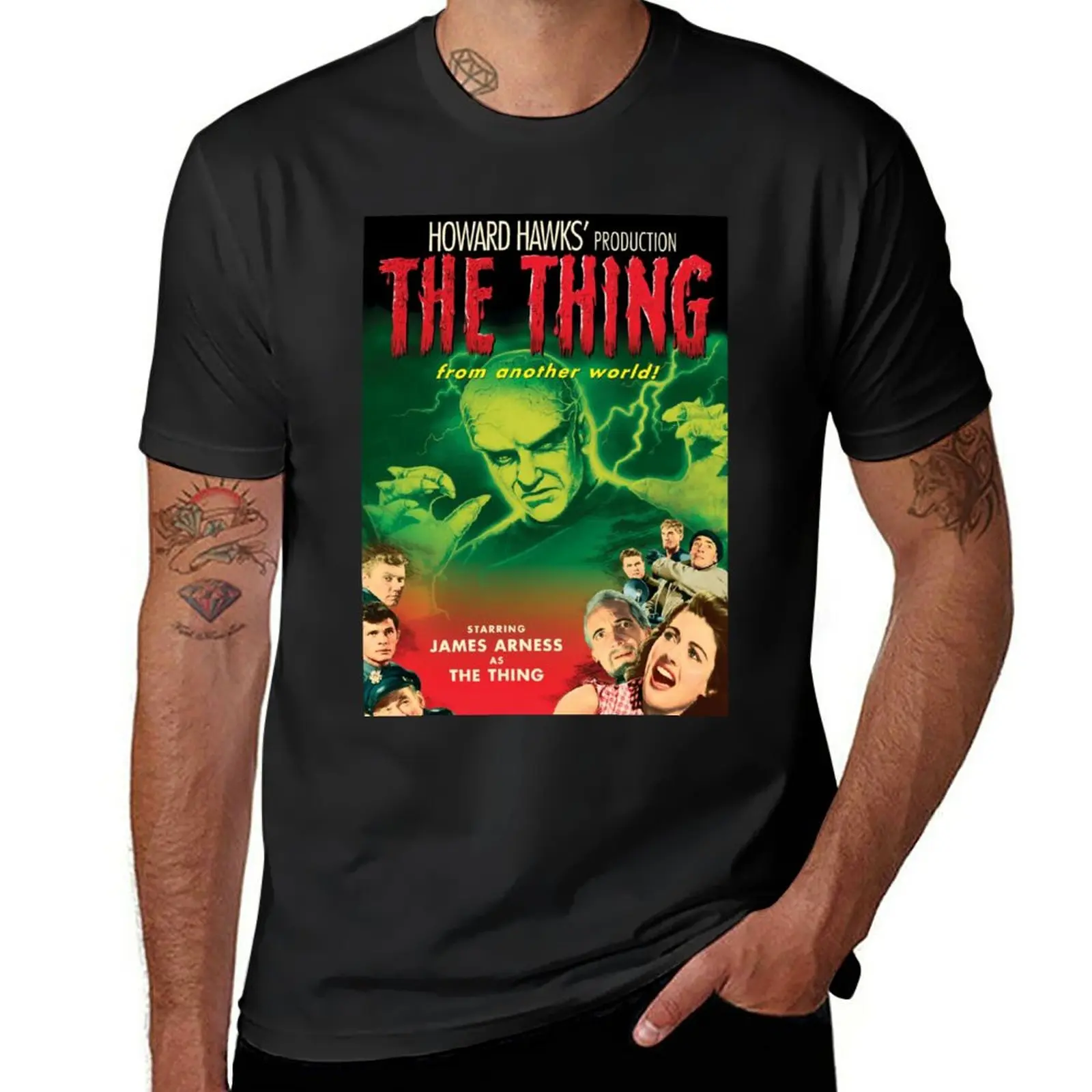 

New The Thing from Another World vintage T-Shirt Short t-shirt graphic t shirts men clothings