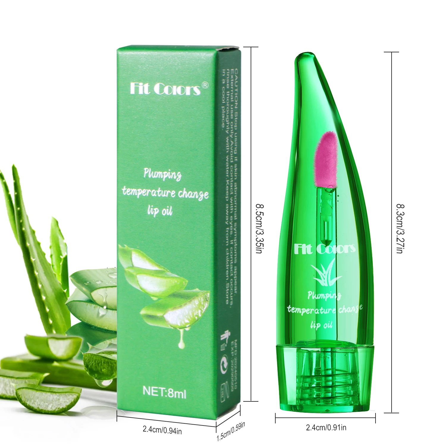 Natural Aloe Lipstick Lip Tint Nutritious Lips Care Moisturizing Nourish Color Lip Gloss Changeable Color Lip Oil Lip Balm 6