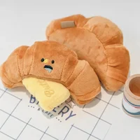 Hidden Food Sniffing Toy Squeaky Dog Toys Interactive Plush Toy Dog Chew Toy Pet Toys Croissant Bread Squeaking Sound Plush Toys 1
