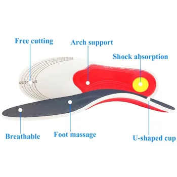 Shock-absorbing insoles for walking and standing