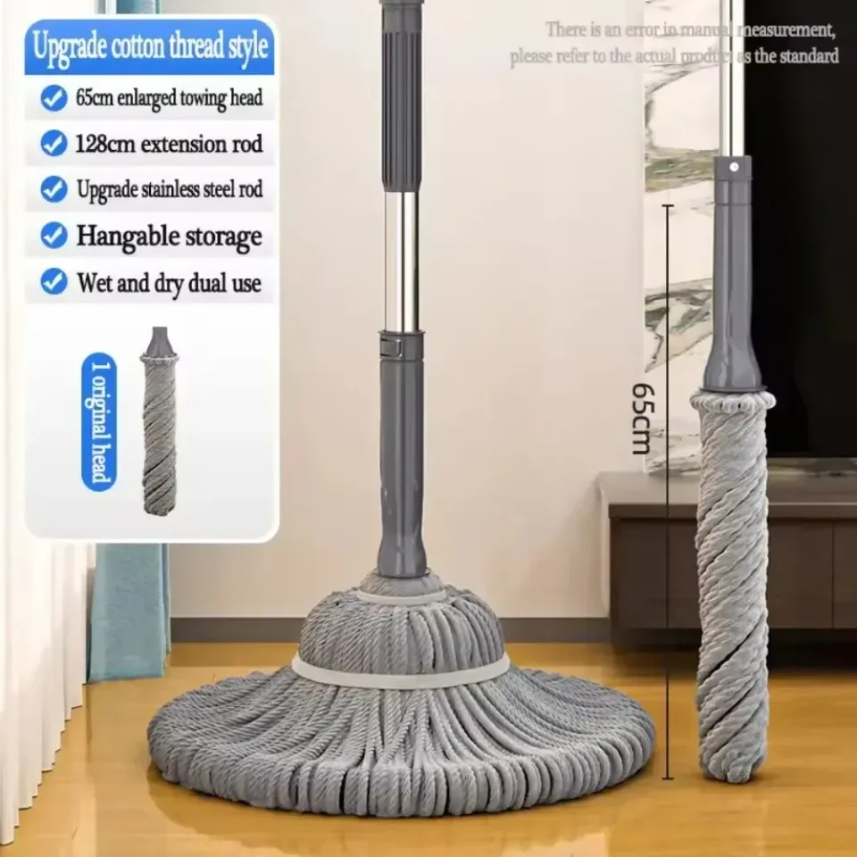 Revolutionary Multi - Functional Microfiber Mop: Automatic Rotating Vacuum Self - Twisting No Hand - Wash for Homes