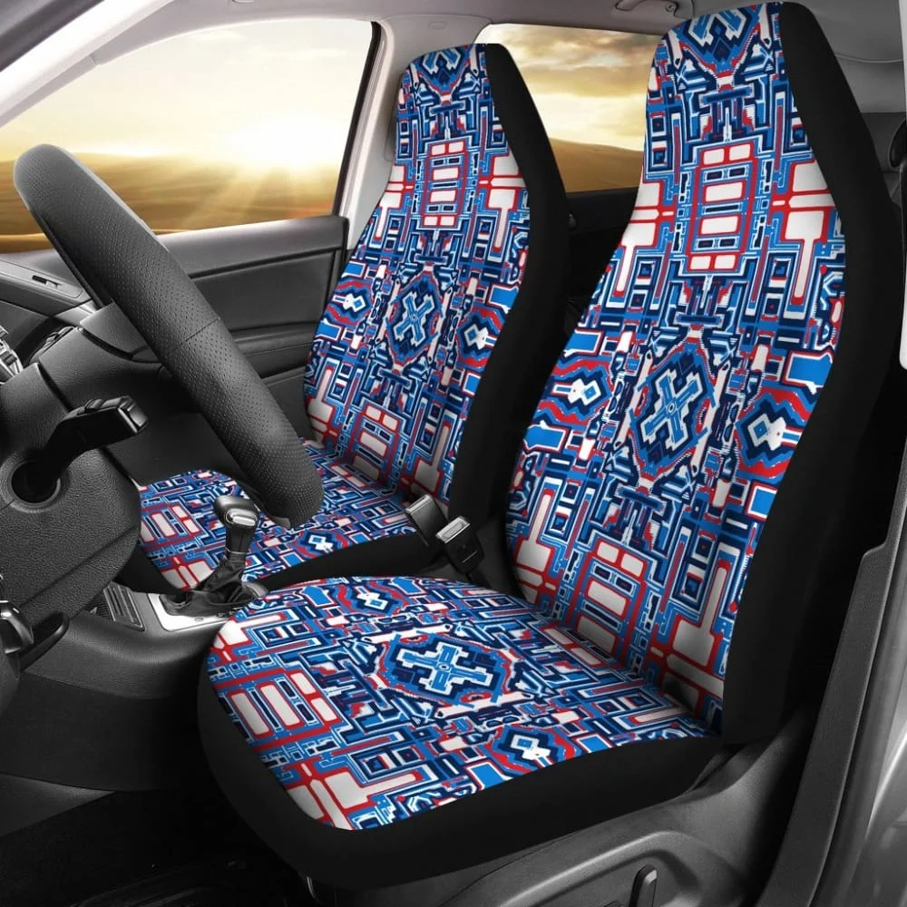 

Boho Alien Space Pattern Two Car Seat Covers 103131,Pack of 2 Universal Front Seat Protective Cover