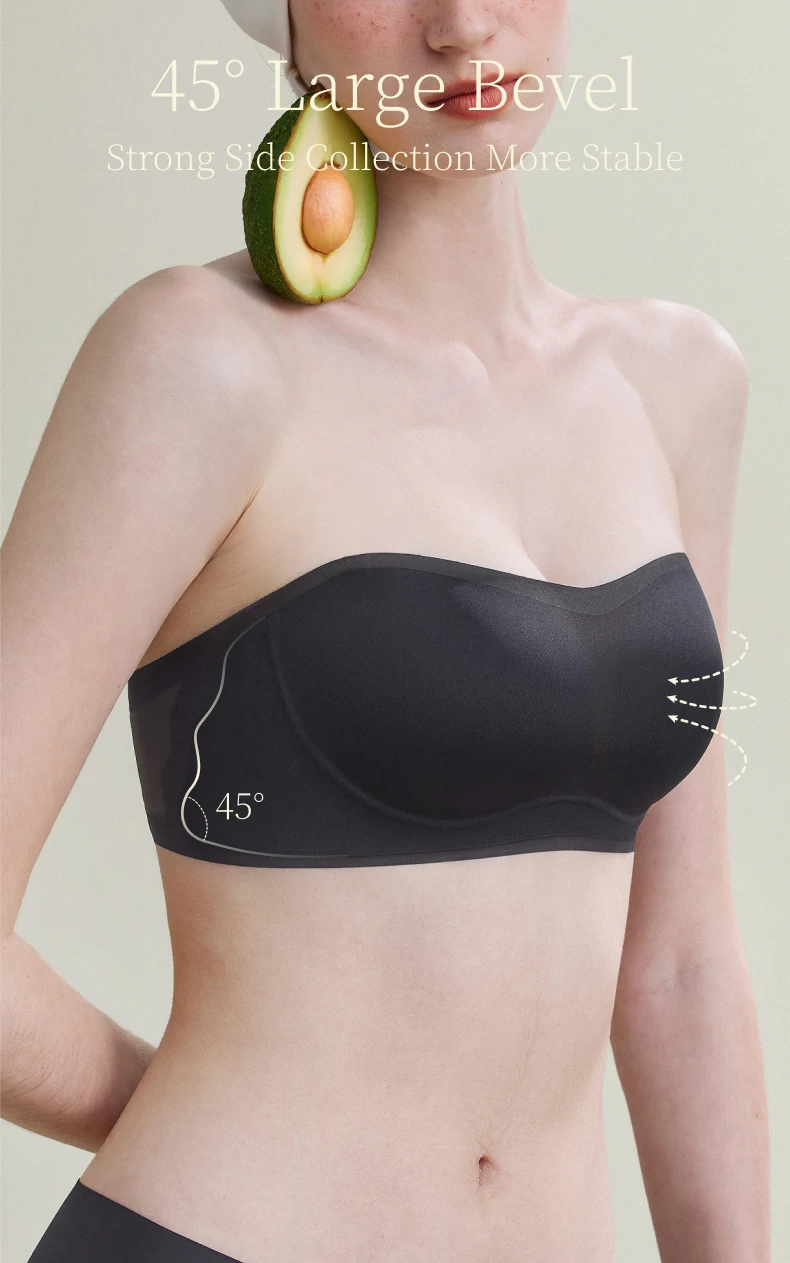 SUJIIN Strapless Bra for Women Wireless Invisible Seamless Push Up Summer Bralette Convertible Multiway Lift Bras Woman MX199