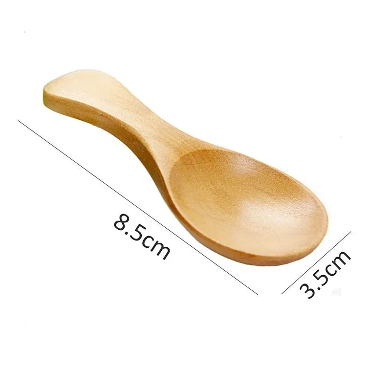 1/2/4Pcs Mini Natural Wooden Spoons Kitchen Spice Condiment Spoon Sugar Tea Coffee Scoop Short Handle Spoon Kitchen Gadgets wooden spoon