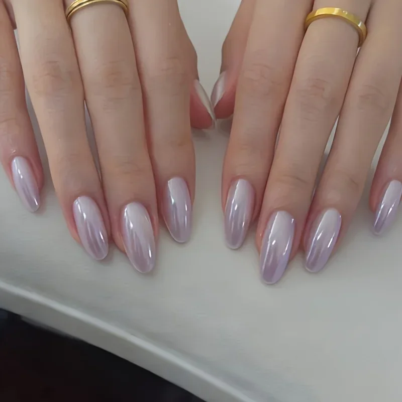 Purple Strengthening Base Coat - Air-Dry, Quick-Dry with Pearl Effect, Perfect