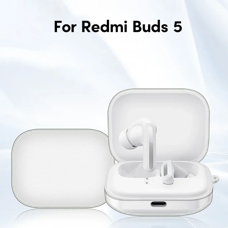 

Clear TPU Protective Case for Redmi Buds 5 Headphones Full Coverage Cover with Water Resistance and Dustproof Design