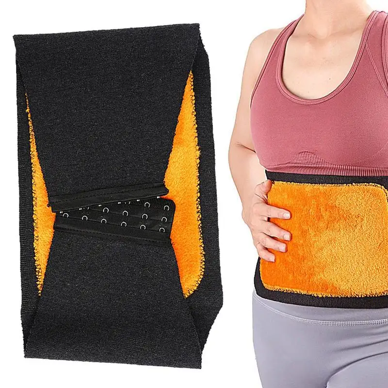 

Waist Warmer Belt Plush Abdominal Waist Wrap Three Breasted Adjustable Thickened Thermal Abdominal Warmer Cozy Warm Protector