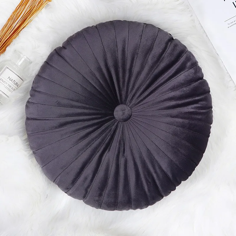 Ins Pumpkin Seat Cushion Dutch Velvet Throw Pillow Bay Cushion Round Tatami Dining Chair Bay Cushion Waist Cushion Throw Pillow 5