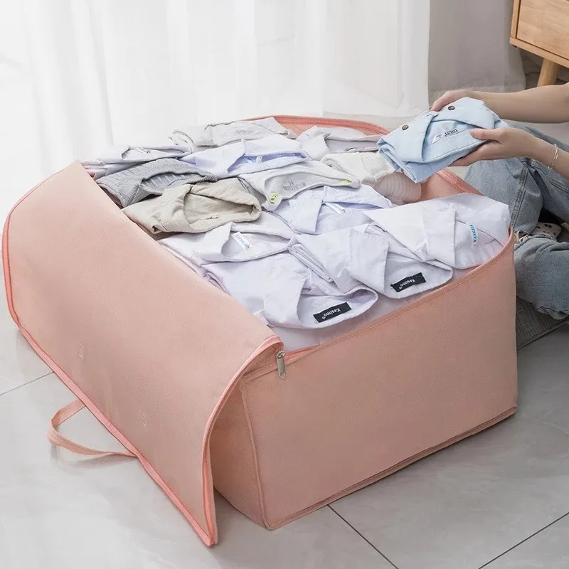 Bedroom Quilt Storage Bag Non-woven Large Capacity Quilt Organizer Storage Sundries Clothes Organizer Moving Luggage Packing Bag 3