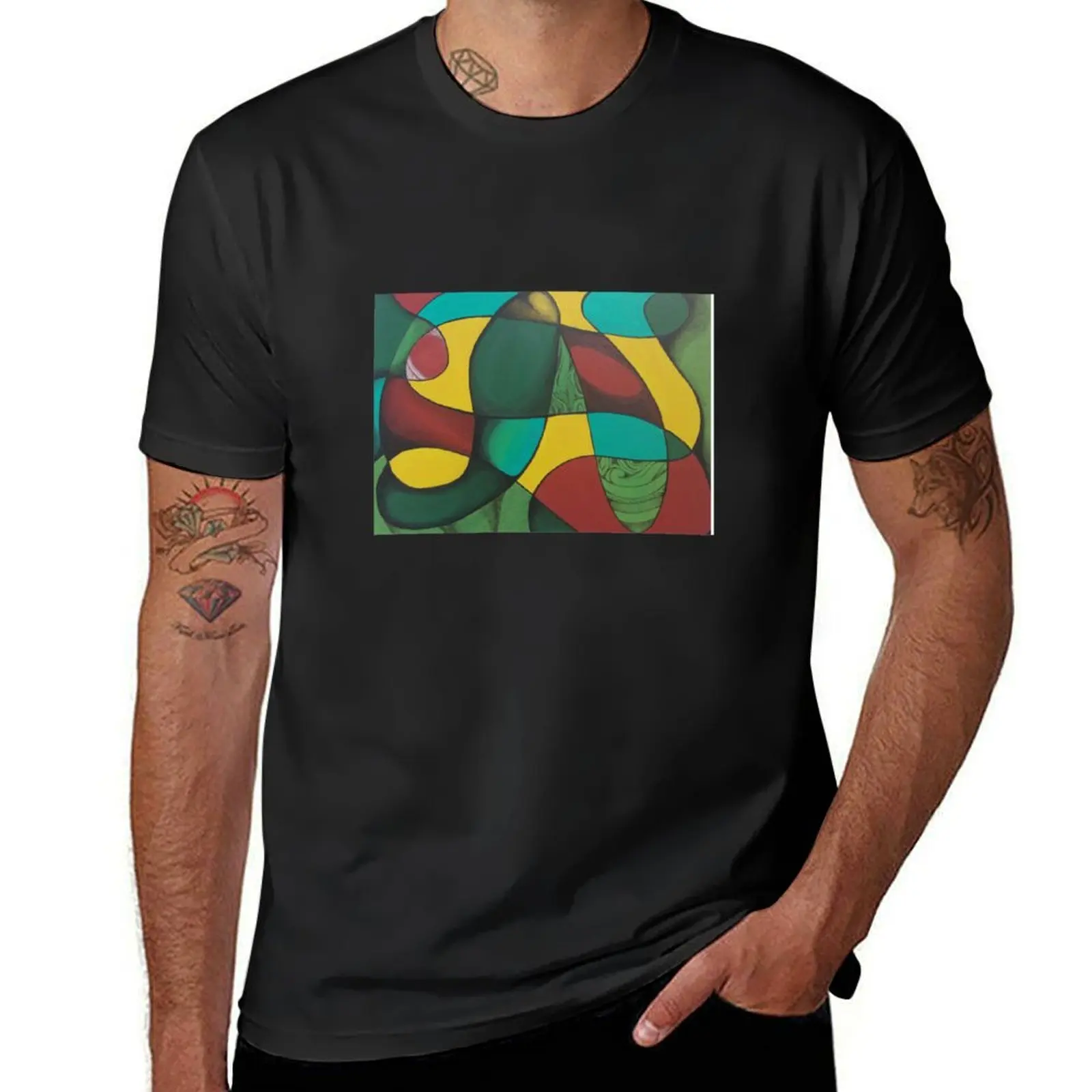 

Off the Wall Symmetry Design T-Shirt quick-drying graphics summer top funny t shirts for men