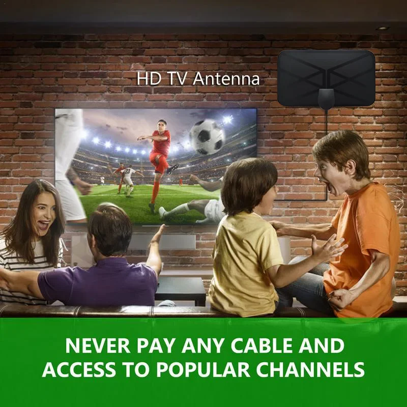 Antenna TV digitale più venduta per uso interno in Europa e America, antenna per onde terrestri, mini antenna HDTV, antenna DV-B T2 - immagine 5