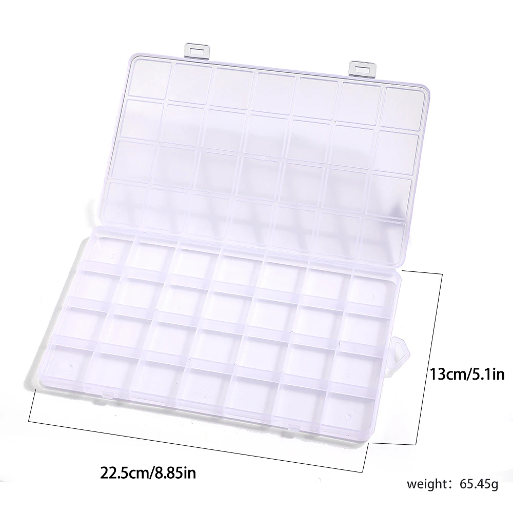 5//10/15 Grids Clear Plastic Storage Jewelry Box Compartment Container for Beads Crafts Jewelry Fishing Tackles Earring Box Case