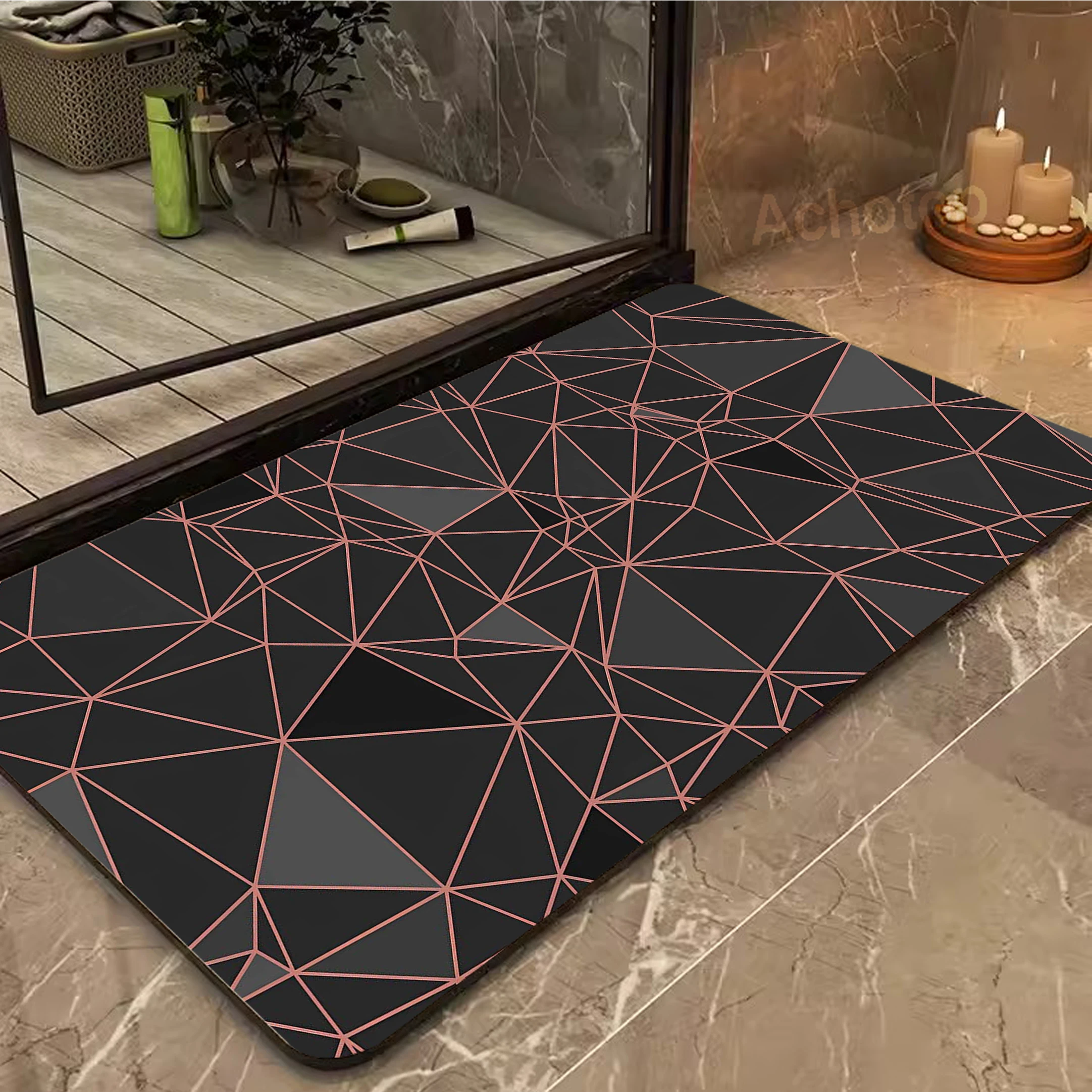 

Высококачественный коврик с геометрическим рисунком, коврик для украшения пола, нескользящий легко моющийся коврик для гостиной, домашние моющиеся коврики