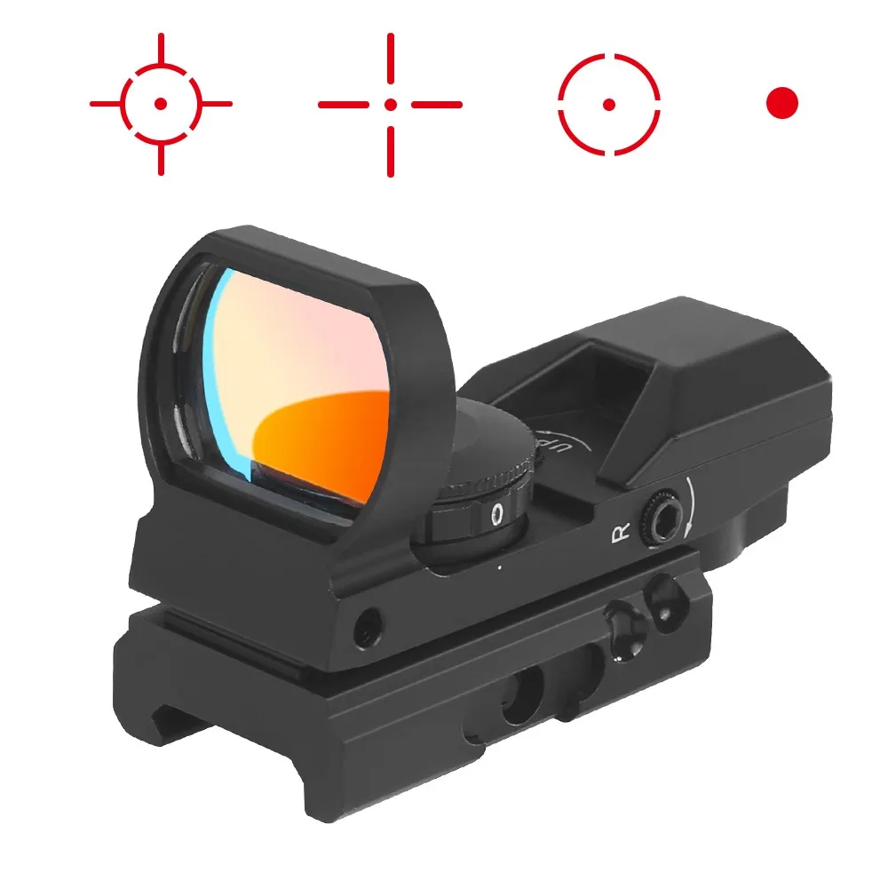 

Tactical Red Dot Sight Hunting Optical Sight Reflex Weapon Gun Riflescope Optics Scope 4 Reticle Airsoft Accesories