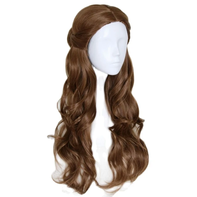 Disney Beauty and the Beast Belle Long Curly Dark Brown Lace Front Syn –  CosplayBuzz