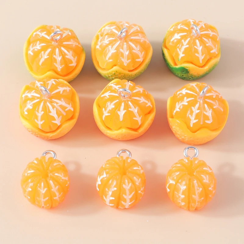 Dijes-de-frutas-bonitas-para-mujer-Charms-de-resina-3D-Kawaii-naranja ...