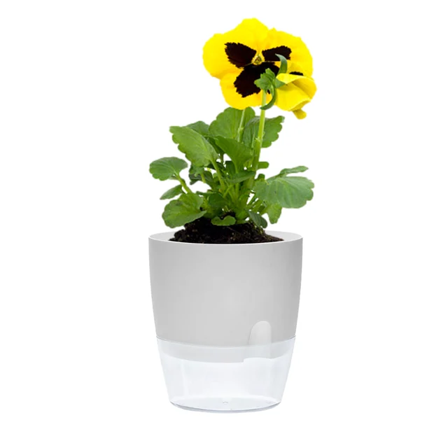 LATERN 3 Pezzi Vaso per Piante Sospeso in Plastica, 25CM Vasi da Fiori  Autoirriganti Cesto per Piante da Appendere - con Vassoio a Livello  Dell'acqua Visibile, Foro di Drenaggio, Ganci a Catena 