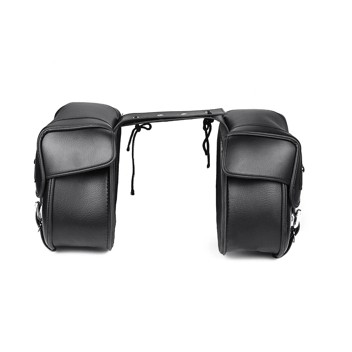 2PCS Motorcycle Saddlebag Cafe Racer Side Tool Luggage Bags PU Leather Saddle Bags Pouch Universal For Chopper Bobber Custom