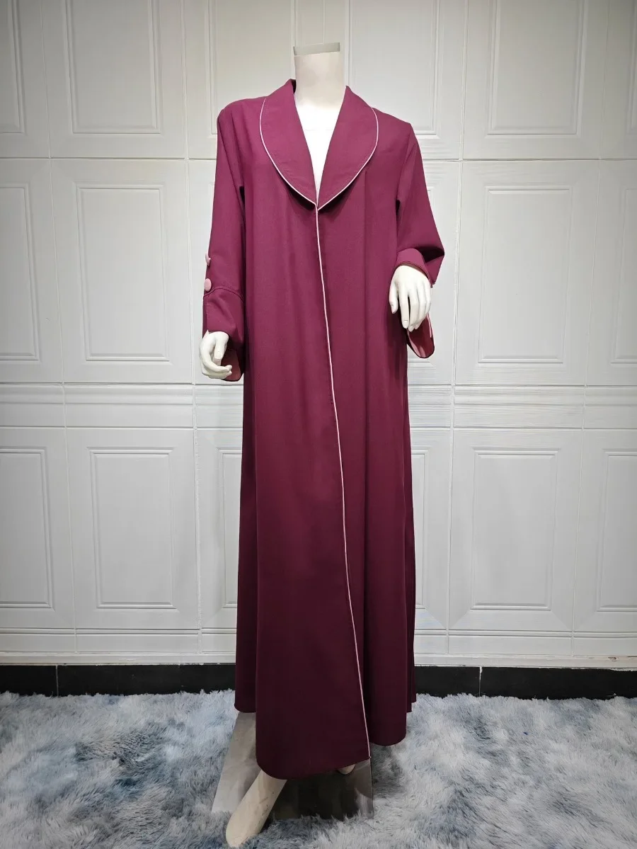 Eid Al-Fitr Muslim Abaya, Women's Party Dress Jarabiya Pleated Abaya Ramadan Morocco Dubai Islamic Abaya Vestibular Abaya 2024