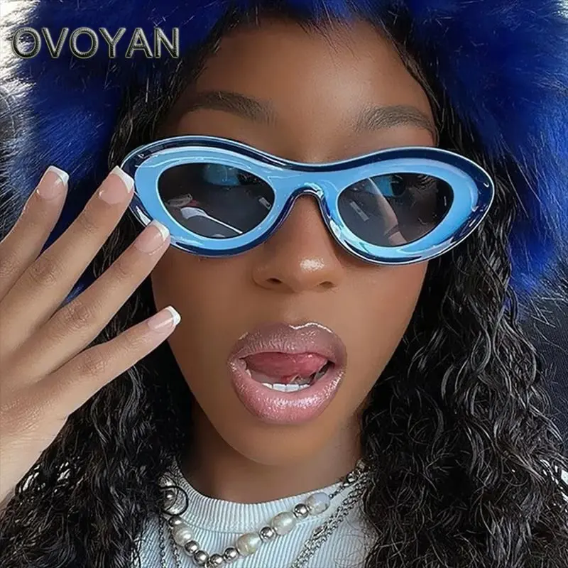 

OVOYAN Oval Vintage Sunglasses Women Luxury Simple Glasses Women/Men 2023 High Quality Eyewear Women Lents De Sol Mujer UV400