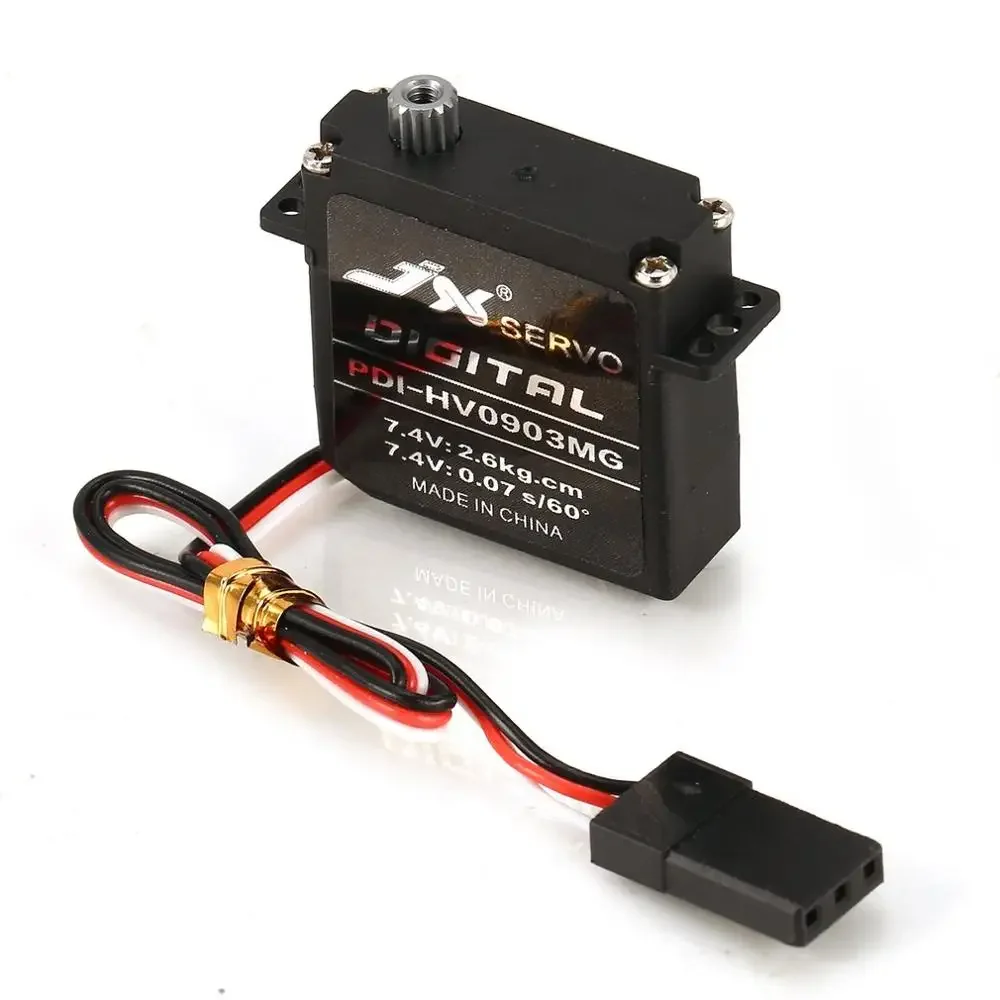 JX 2.6kg 미니 코어리스 서보 PDI-HV0903MG 디지털 메탈 기어 DC6  7.4V RC 자동차 고정 날개 비행기 레이싱 드론 부품 용 마이크로 모터