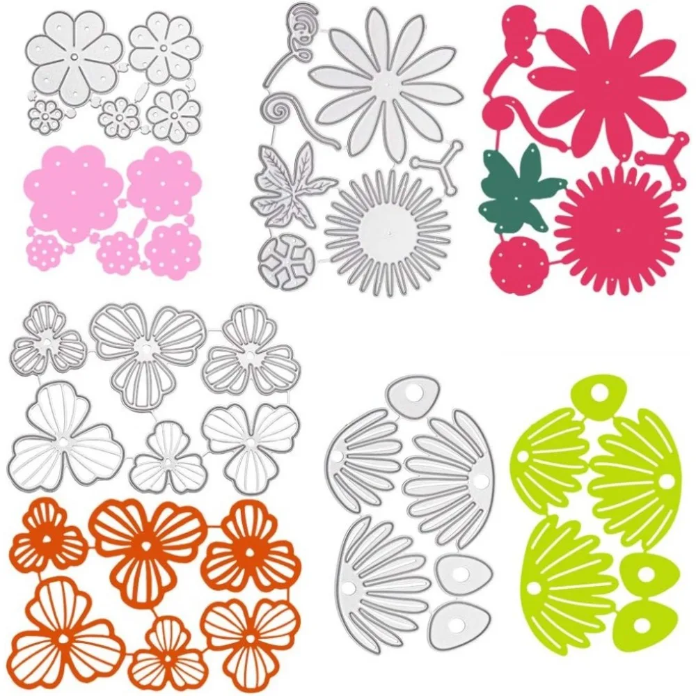 

4 шт., трафареты из углеродистой стали с цветами