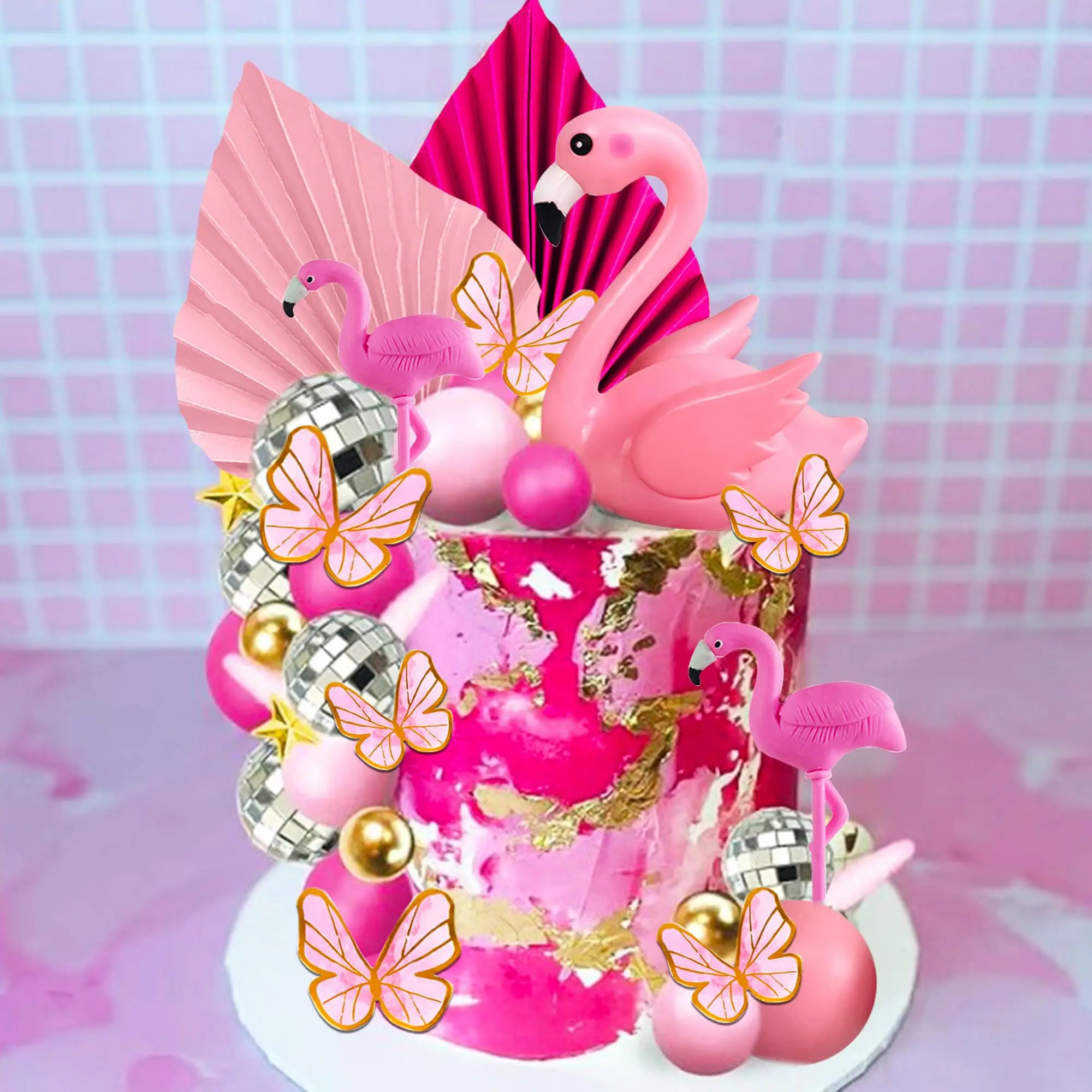 Décoration Gâteau Flamant Rose | Royaume Flamant Rose