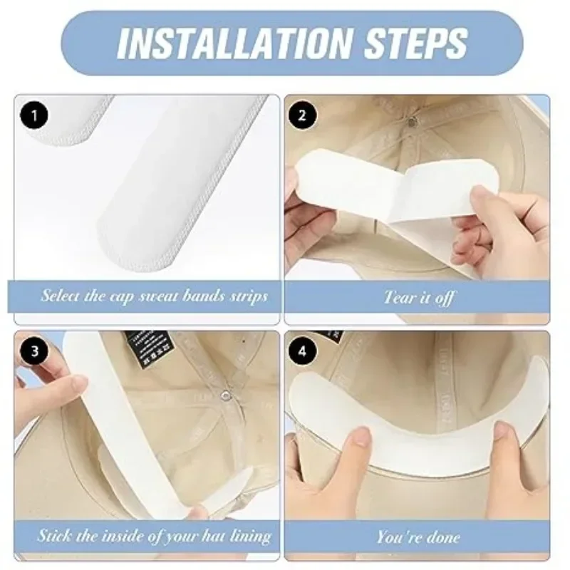 Hat Sweat Absorber 10-20pcs Disposable Hat Sweat Absorber Stickers