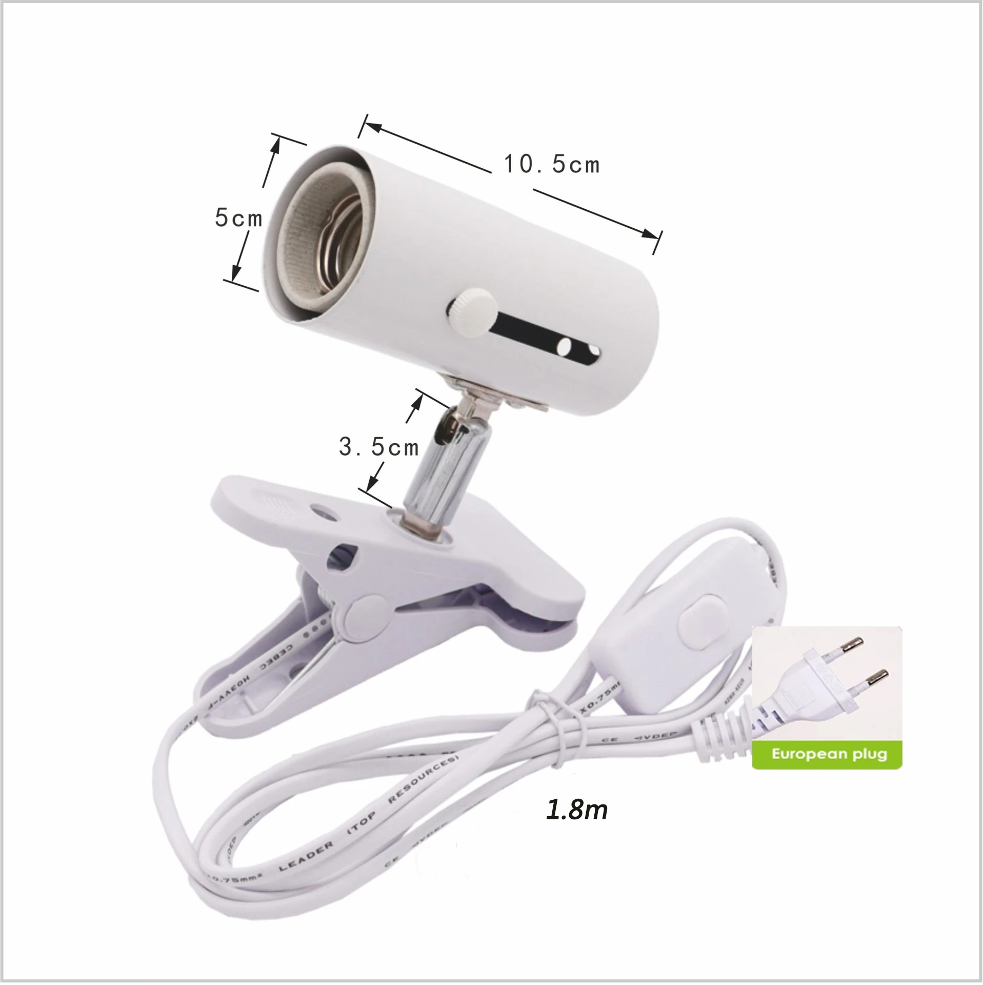 White lamp holder
