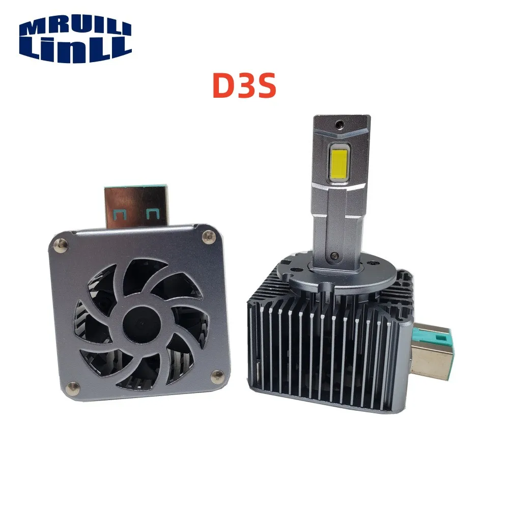 2PCS Headlights HID BULB XENON Bulb To LED 55W 6000K White D1S D2S D3S D4S D5S Two-sided CSP Chip +300% Brightness Plug And Play detail image 3