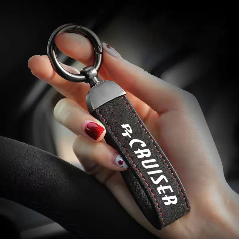 Suede KeyChain Detachable Metal 360 Degree Rotating Buckle For Men Women Gift Car Key Chain For Chrysler PT Cruiser Accessories