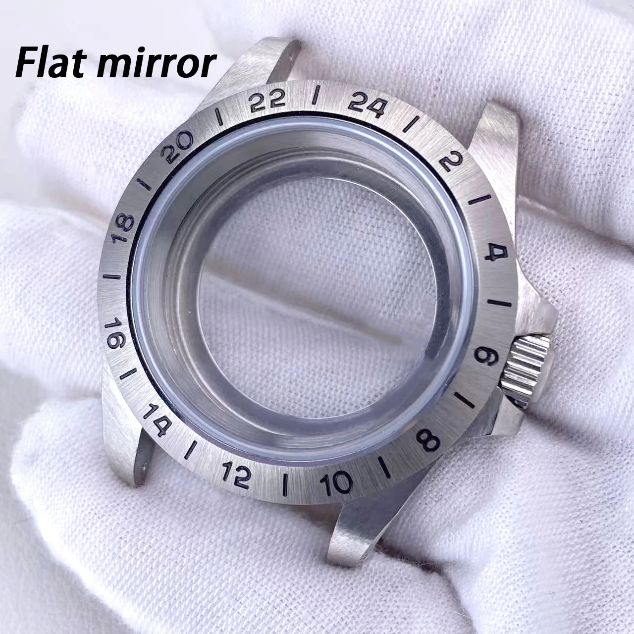 NH35 Gehäuse 39mm EXP 24-Stunden-GMT Edelstahl-Lünette Saphirglas Passend für NH35 NH36 Uhrwerk Glide Lock Verschluss Uhrenteile – Detail 8