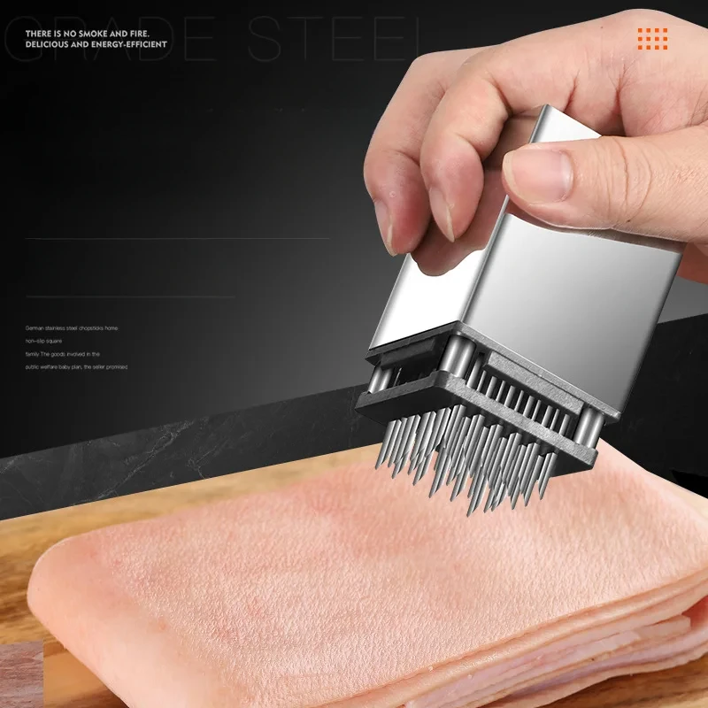 Stainless Steel Steak Tenderizer Kitchen Gadgets Household Kitchen Tools Double-sided Meat Loosener Novel Accessories Dining Bar meat tenderizer,meat hammer