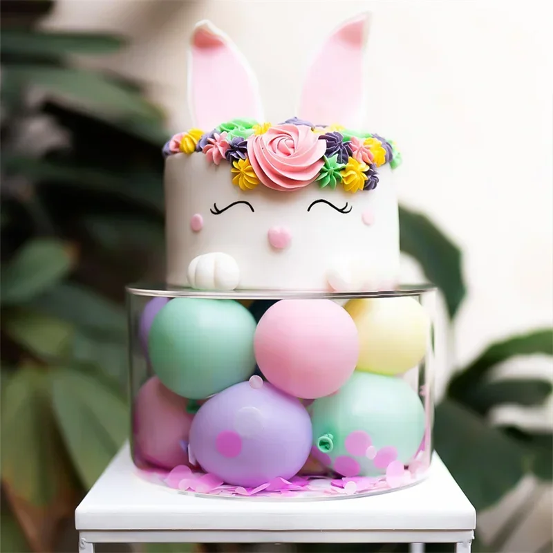 New Round Acrylic Cake Display Board Cake Edge Smoother Scraper Tray Stand DIY Refillable Board Base Baking Decoration Tool