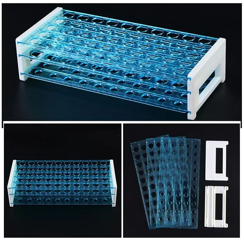 13/18mm 50 Holes Storage Plate Organic Glass PMMA Laboratory Centrifuge Tube Rack Holder Test Tube Rack Centrifuge Stand centrifuge tube