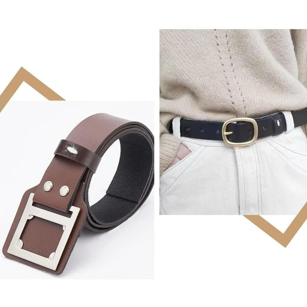 Cowhide Leather Belt Loop Keeper Set - 12 Pcs in Black and Brown