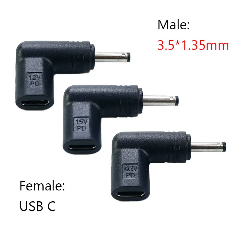 Yuxi usb c pd zu dc stroma schluss dc 3,0x1,1 4,8x1,7 5,5x2,1 5,5x2,5mm dc-buchse stecker zum typ c lade adapter konverter